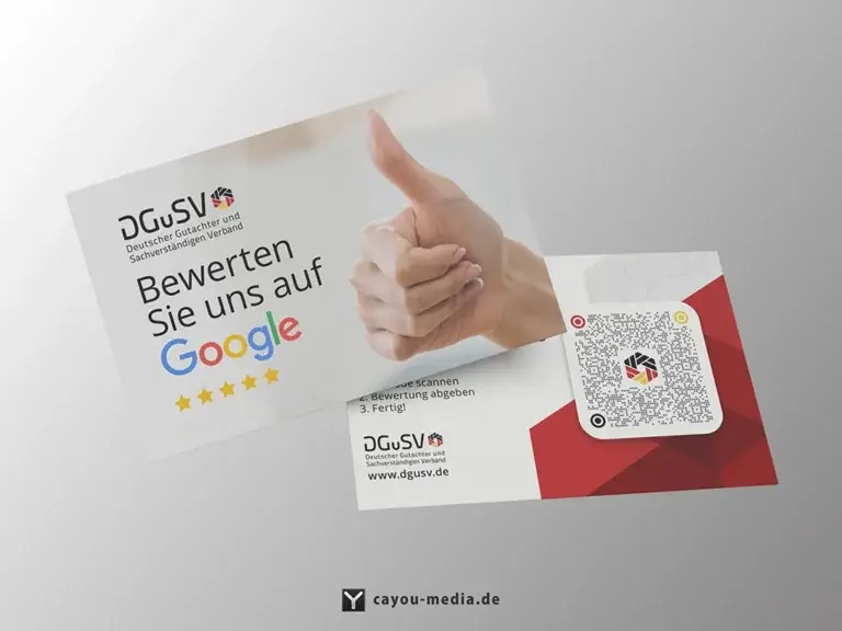 Grafikdesign - Bewertungskarte - DGuSV