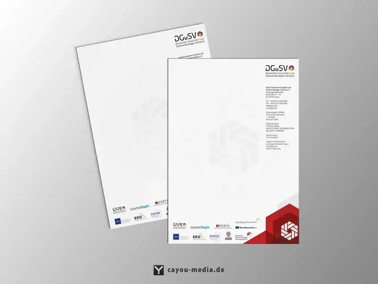 Grafikdesign - Geschäftspapier - DGuSV