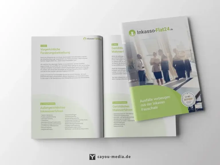 Grafikdesign - Broschüre - inkasso-flat24.de