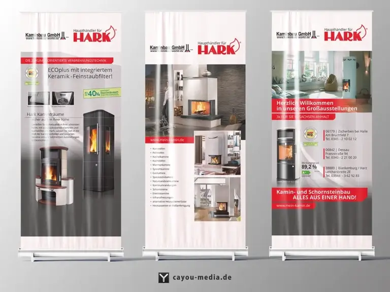 Grafikdesign - RollUps - Kaminbau GmbH