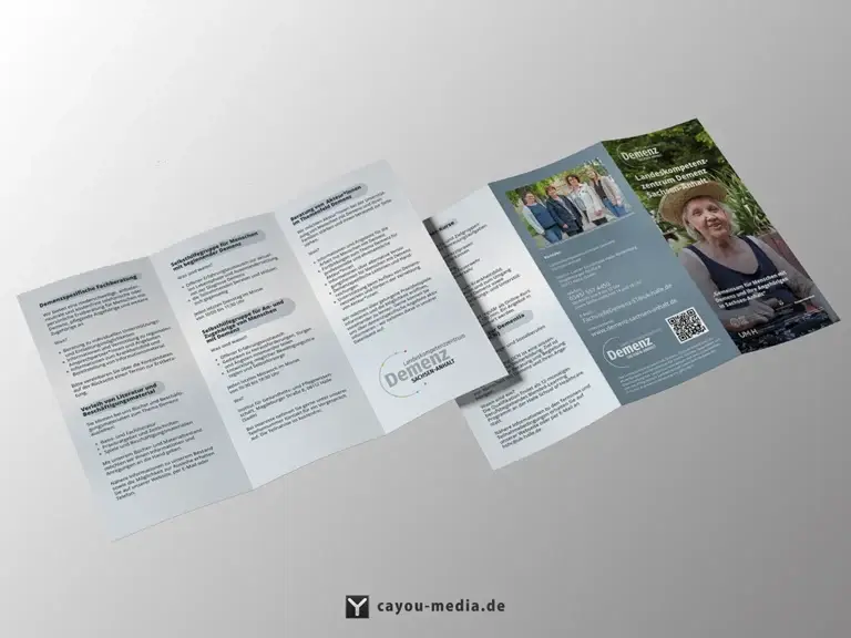 Grafikdesign - Flyer - Landeskompetenzzentrum Demenz Sachsen-Anhalt