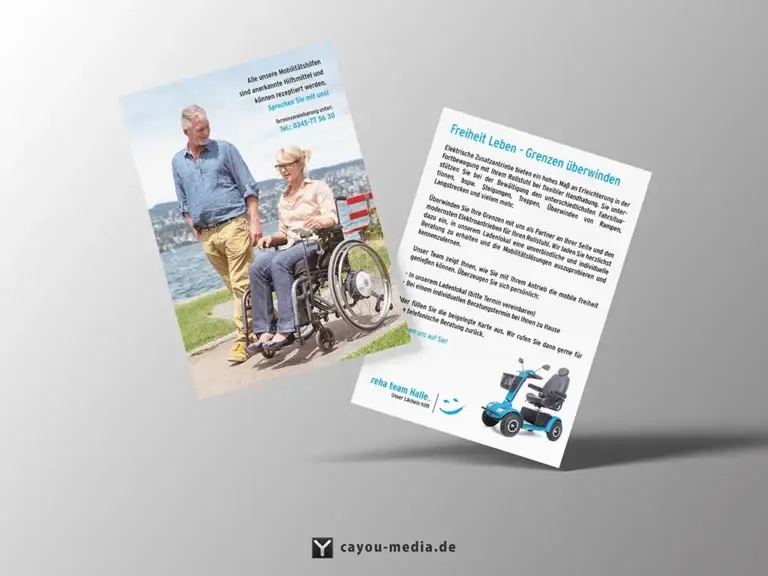 Grafikdesign - Flyer - reha team halle