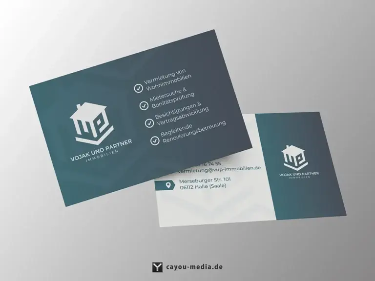 Grafikdesign - Visitenkarten - VUP Immobilien