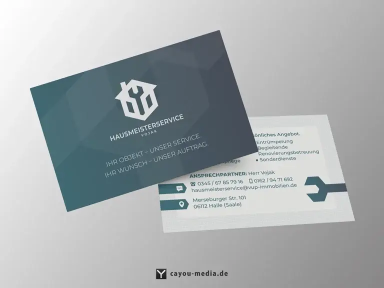 Grafikdesign - Visitenkarten - Hausmeisterservice Vojak